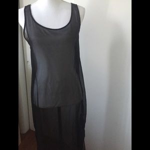 Forever 21 Black Sheer Maxi Dress